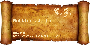 Mettler Zéta névjegykártya